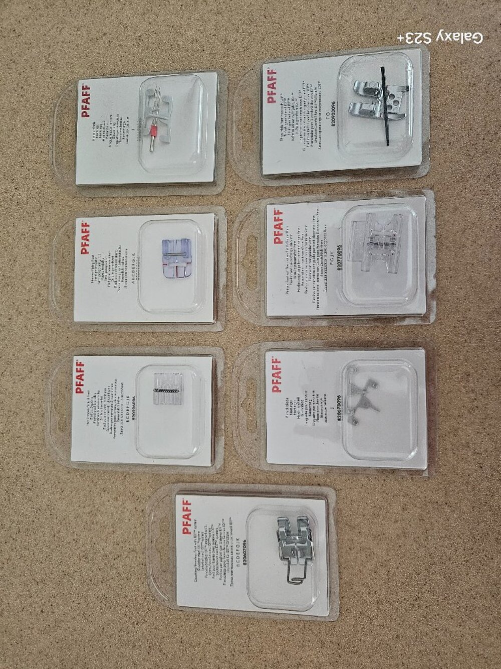 7 PFAFF COUCHING BRAIDING PIPING PINTUCK YARN FOOT SEWING ACCESSORY ATTACHMENT